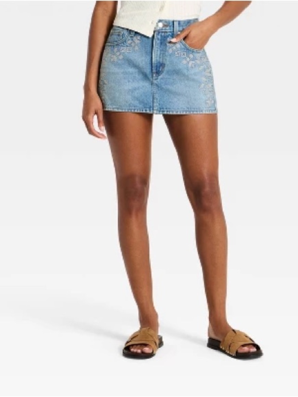 Target Light Blue Denim Mini Skirt